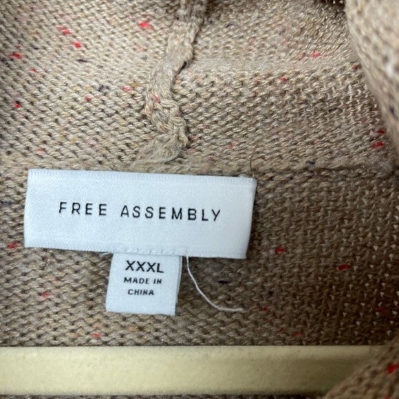 Free Assembly oversized dropped shoulder rolled collar tunic sweater size XXXL - Picture 5 of 6